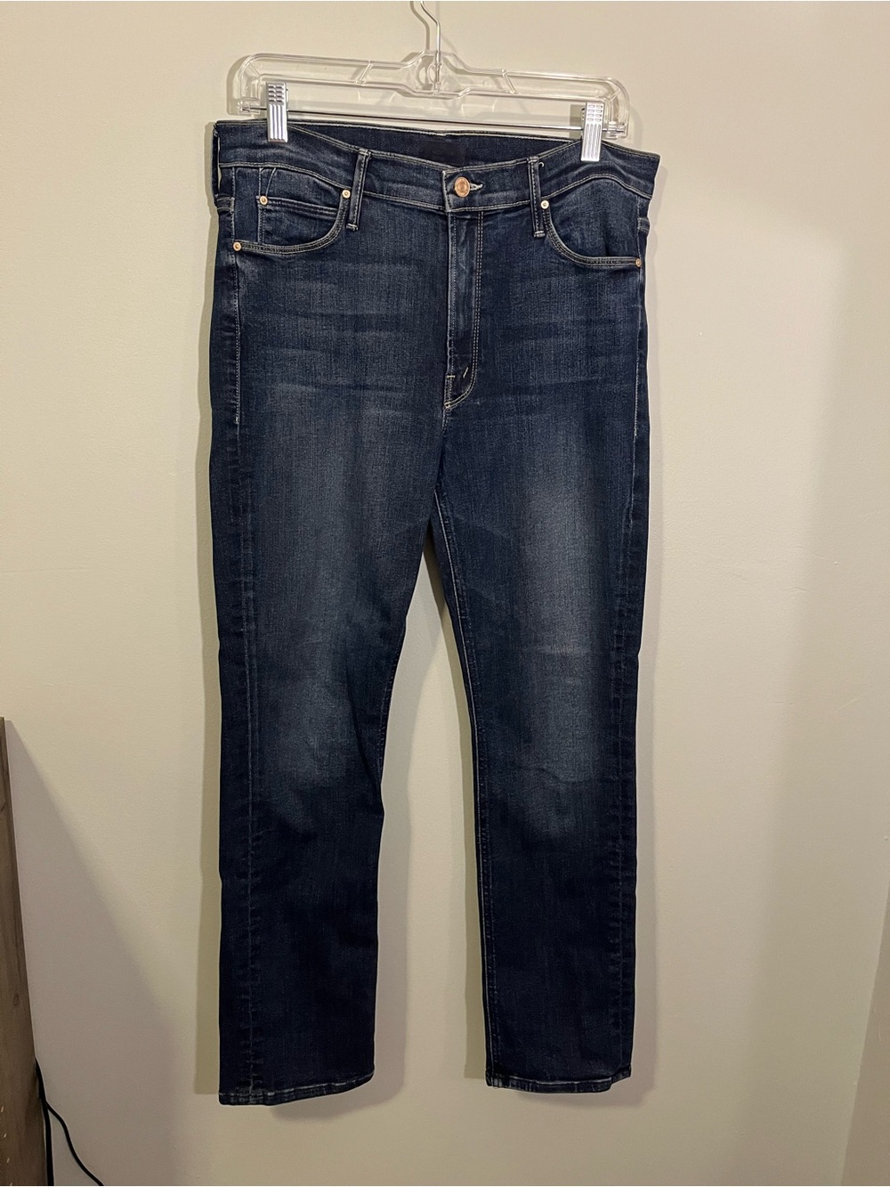 Mother The Mid Rise Dazzler Ankle Jeans - Dark Wash